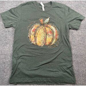 Bella+Canvas L Pumpkin Graphic Tee Fall Festival Halloween Holiday Core Whimsy